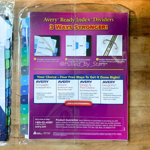 AVERY 11321 Ready Index 24 Tab Double Column Binder Dividers - 2 SETS | NWT - Picture 3 of 9